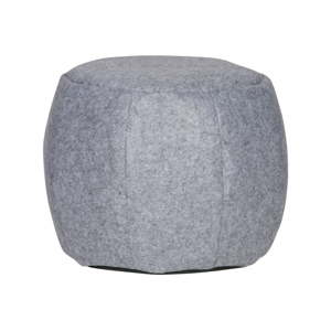 Světle šedý plstěný puf WOOOD Sef, ⌀ 53 cm