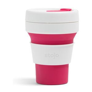 Bílo-růžový skládací hrnek Stojo Pocket Cup, 355 ml