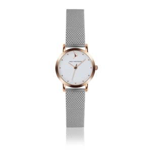 Dámské hodinky s šedým páskem z nerezové oceli Emily Westwood Vintage