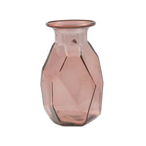 Růžová váza z recyklovaného skla Mauro Ferretti Ambra, ⌀ 9 cm