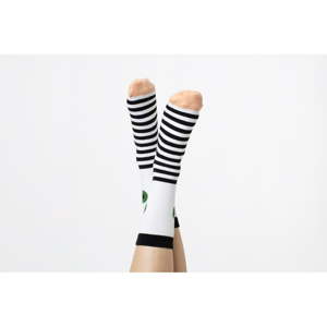 Bílo-černé ponožky DOIY Eye Green, vel. 37 -43