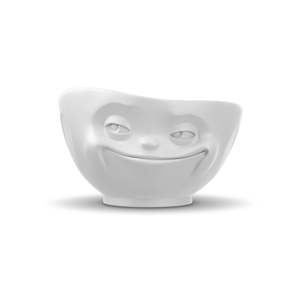 Matně bílá porcelánová usměvavá miska 58products