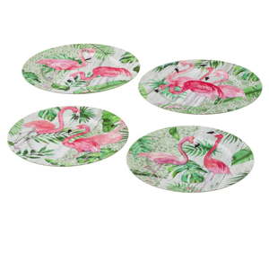 Sada 4 talířů Unimasa Flamingos