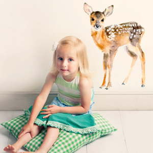 Znovu snímatelná samolepka Baby Deer, 40x30 cm