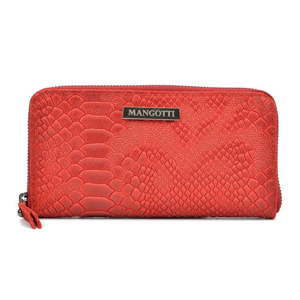 Červená kožená peněženka Mangotti Bags Zuna