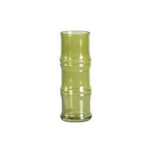 Zelená skleněná váza WOOOD Kane, výška 25 cm