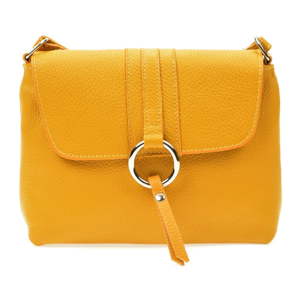 Žlutá dámská kožená kabelka Anna Luchini Lucca