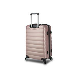 Růžový cestovní kufr na kolečkách s USB portem My Valice COLORS RESSNO Medium Suitcase