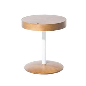 Odkládací stolek v dekoru tmavého dřeva Monobeli Starlie, ø 40 cm
