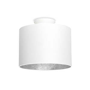 Bílé stropní svítidlo s detailem ve stříbrné barvě Sotto Luce MIKA S, ⌀ 25 cm