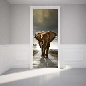 Adhezivní samolepka na dveře Ambiance Elephant