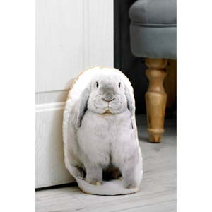 Zarážka do dveří s potiskem bílého králíčka Adorable Cushions