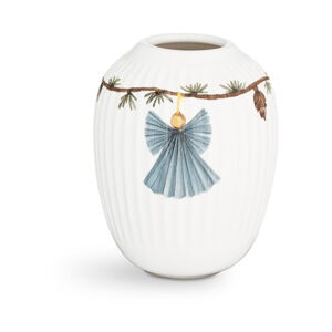 Bílá porcelánová vánoční váza Kähler Design Hammershøi, výška 10,5 cm