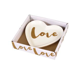 Ozdobný porcelánový talířek Rex London Love Heart