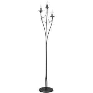 Tmavě šedá volně stojící lampa Glimte Charming, výška 164 cm