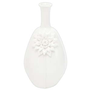 Bílá porcelánová váza Mauro Ferretti Sunflower, výška 36 cm