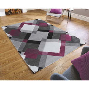 Šedo-fialový koberec Flair Rugs Nimbus Purple, 120 x 170 cm