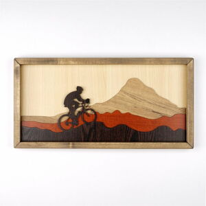Dřevěný obraz Kate Louise Biker, 50 x 25 cm