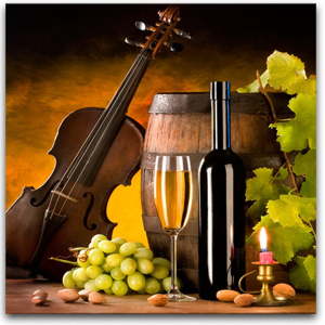 Obraz Styler Glasspik Wine III, 30 x 30 cm