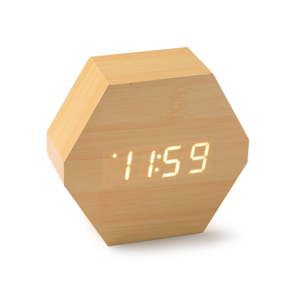 LED hodiny z bambusového dřeva Versa Table Clock