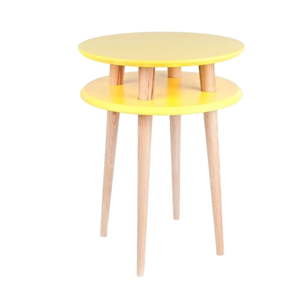 Žlutý konferenční stolek Ragaba UFO, Ø 45 cm
