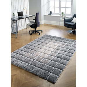Šedý koberec Flair Rugs Cube, 120 x 170 cm