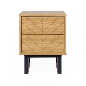 Noční stolek v dubovém dekoru Woodman Camden Herringbone