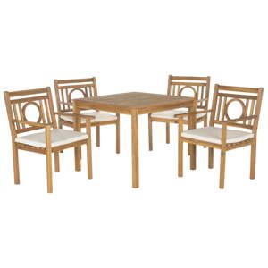 Set zahradního stolu a židlí z akáciového dřeva Safavieh Malaga