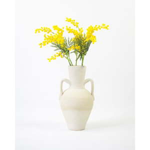 Krémová jílová váza Surdic Vessel Mimosa Flower