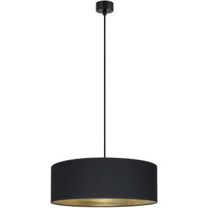 Černé závěsné svítidlo s detailem ve zlaté barvě Bulb Attack Tres XL, ⌀ 45 cm
