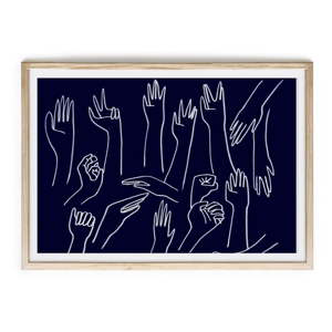 Obraz v rámu Velvet Atelier Hands, 60 x 40 cm