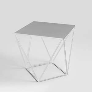 Bílý odkládací stolek Custom Form Daryl, 55 x 55 cm