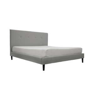 Světle šedá postel s černými nohami Vivonita Kent, 140 x 200 cm