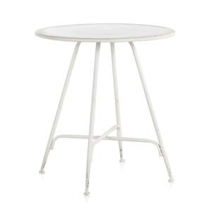 Bílý kovový barový stolek Geese Industrial Style, výška 75 cm