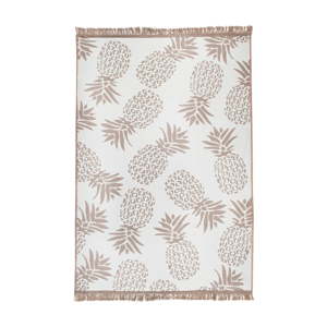 Béžovo-bílý oboustranný koberec Pineapple, 160 x 250 cm