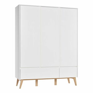 Bílá dětská šatní skříň Pinio Swing, 148 x 200 cm