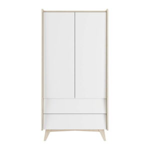 Bílá dětská šatní skříň v dekoru břízy 100x200 cm So Sixty - BELLAMY