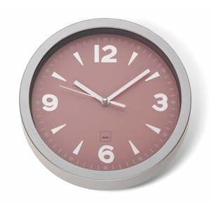 Růžové nástěnné hodiny Kela Mailand, ø 20 cm