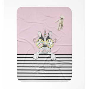 Dětská deka OYO Kids Dog With Stripes, 120 x 160 cm