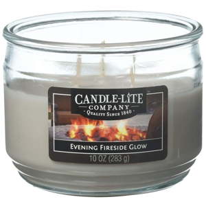 Vonná svíčka ve skle s vůní večerního ohně Candle-Lite, doba hoření až 40 hodin