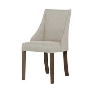 Krémově bílá židle s tmavě hnědými nohami z bukového dřeva Ted Lapidus Maison Absolu