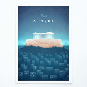 Plakát Travelposter Athens, A3