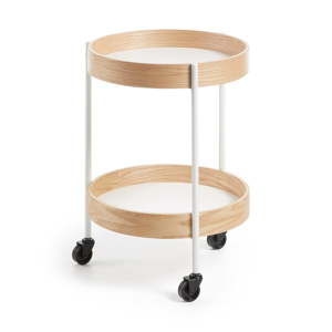 Odkládací stolek na kolečkách La Forma Alban, Ø 40 cm