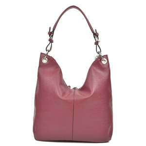 Dámská kožená kabelka v růžové barvě Carla Ferreri Lucia