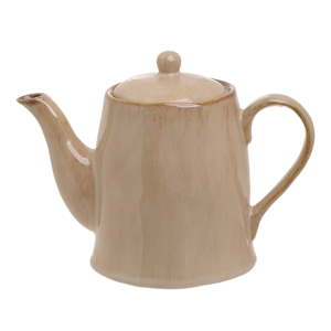 Béžová porcelánová konvička na čaj InArt Earth, 500 ml