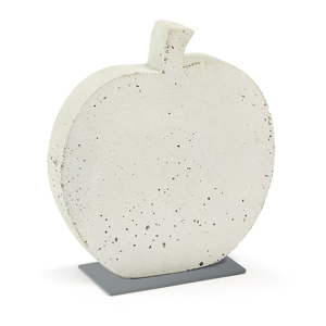 Bílá cementová dekorace La Forma Sens Apple, 28 x 30 cm