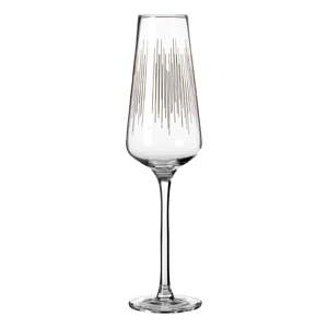 Sada 4 sklenic na šampaňské z ručně foukaného skla Premier Housewares Deco, 2,7 dl