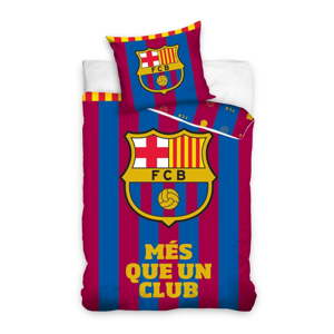 Dětské bavlněné povlečení na jednolůžko CARBOTEX FC Barcelona Stripes II, 160 x 200 cm