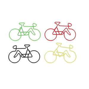 Sada 4 dekorativních spon na papír npw™ Bicycle