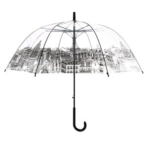 Transparentní holový deštník Ambiance Paris, ⌀ 90 cm